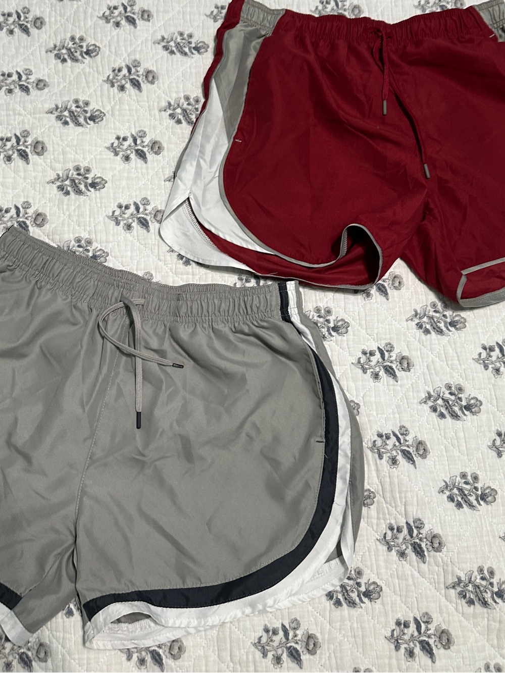 bcg Women's Athletic Shorts in Maroon and Gray